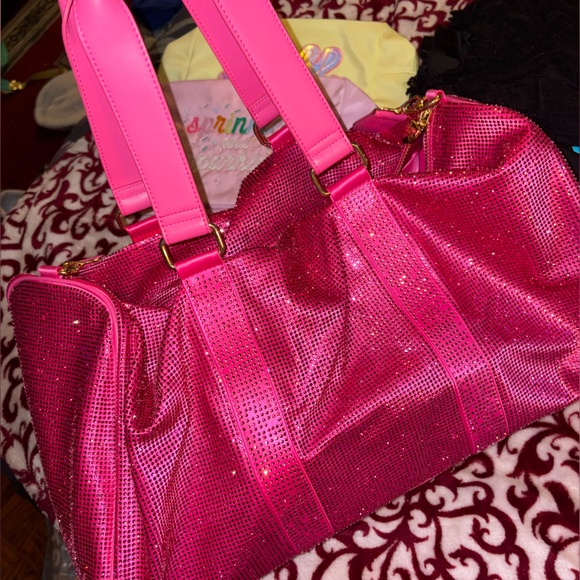 Stoney Clover Lane Handbags - Stoney Clover Lane OOAK pink crystal duffle